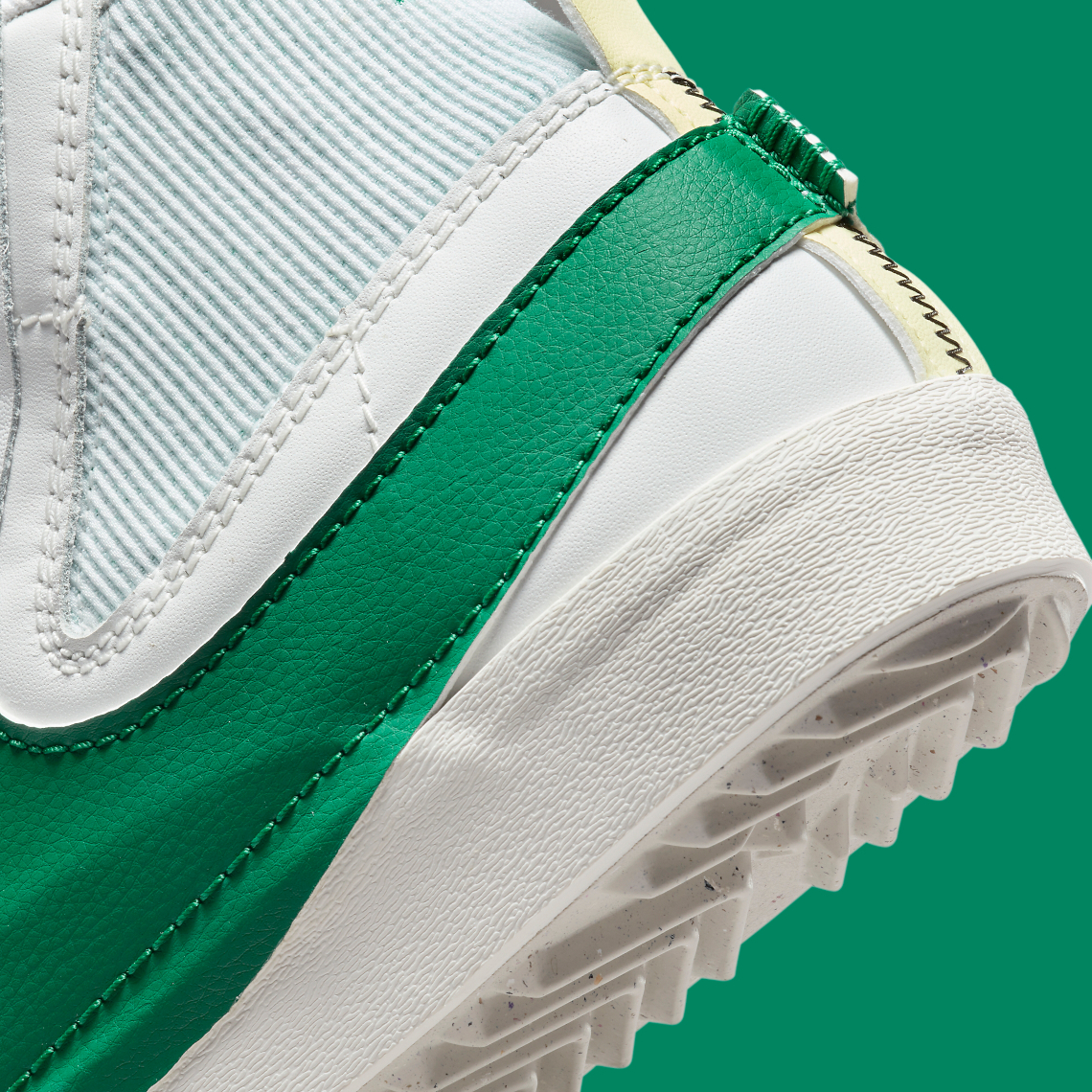 1638556422 448 El Nike Blazer Mid Jumbo aparece en blanco verde