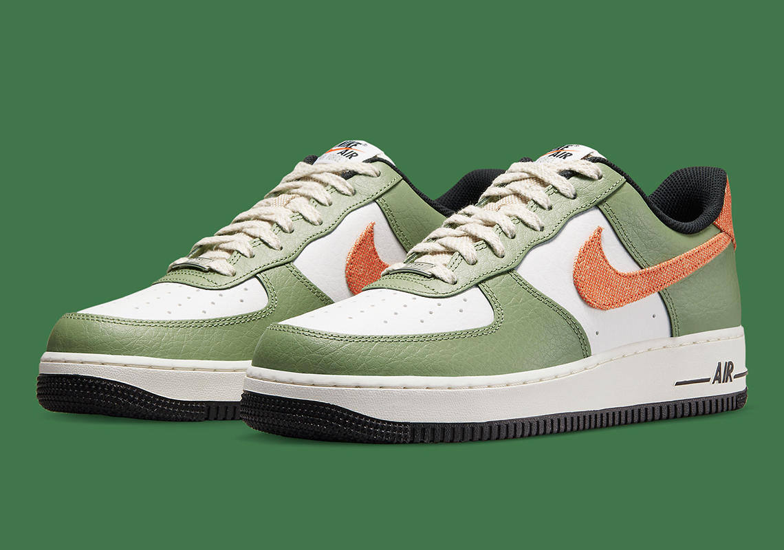 nike air force 1 low oil green safety orange FD0758 386 7